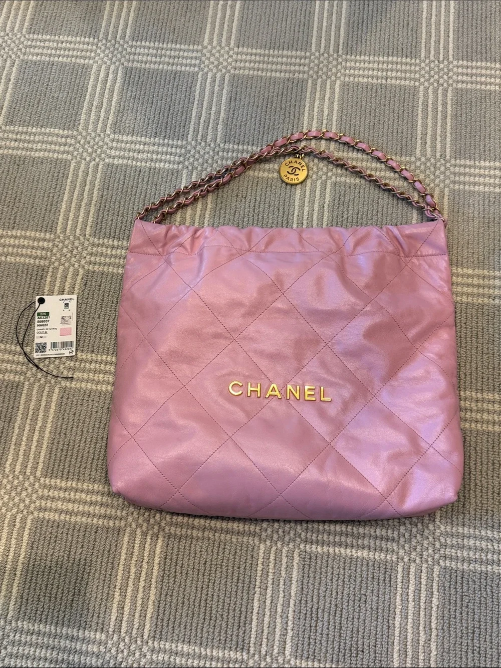 Chanel 22 Hobo Bag 22S Pink Medium